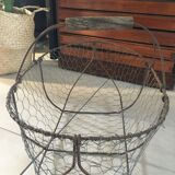 Old metal wire basket