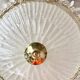 Gold metal basin pendant light with tassels - Italy