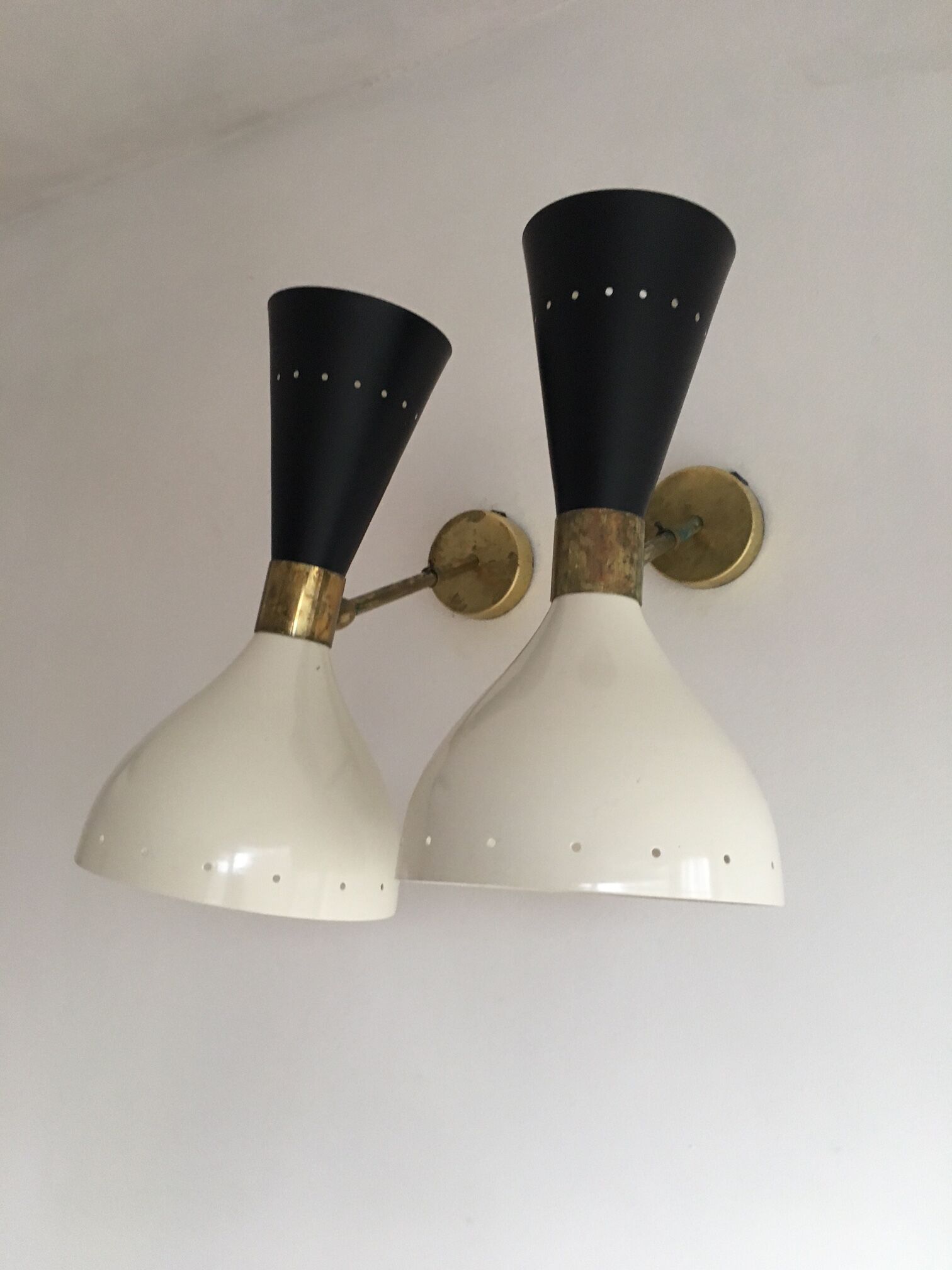 Wall lamps in the style of Italian creations of the 50s