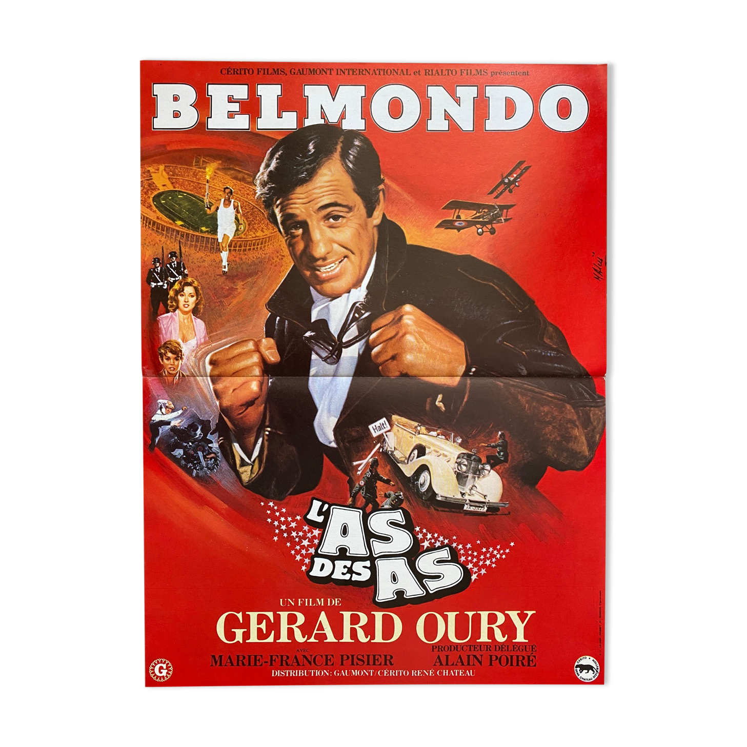 Original cinema poster "L'As des As" Jean-Paul Belmondo 40x60cm