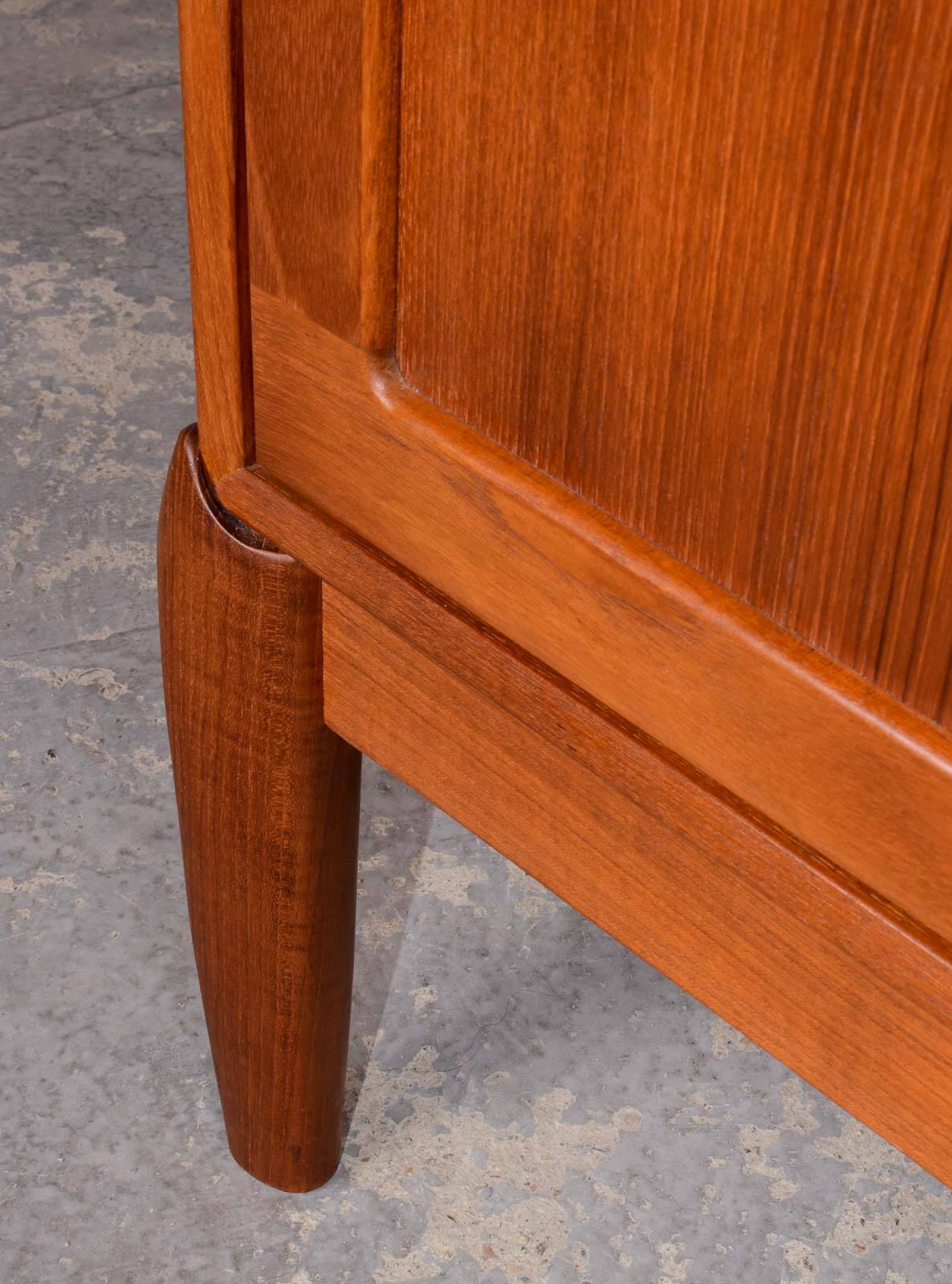Danish Teak Writing Desk Cabinet by H.W. Klein for Bramin. Germany, 1960s