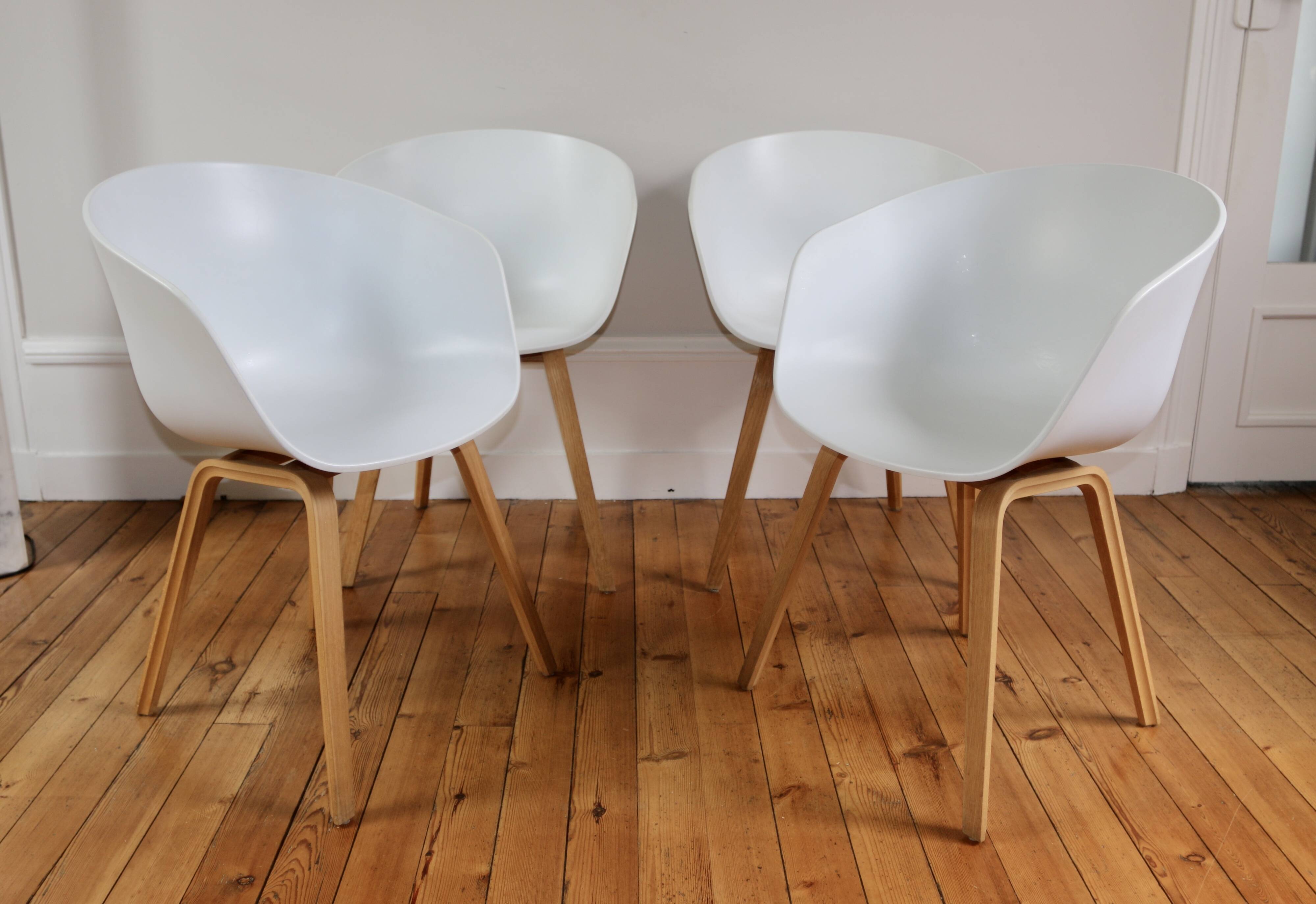 4 fauteuil scandinave Hay "about a chair" blanc