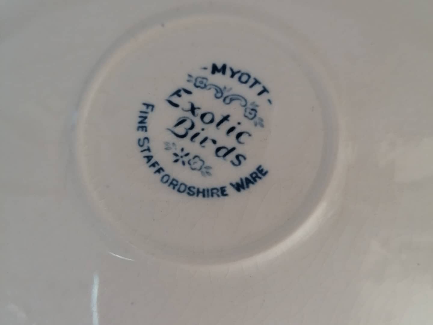 Set of 4 cups and saucers in English earthenware