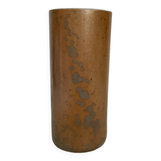 Vase rouleau céramique mouchetée