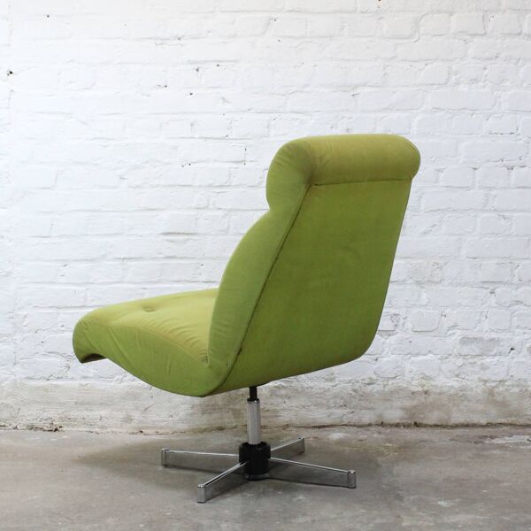 Fauteuil vintage pivotant modèle ''Bombay'' par Guy Bernard pour Meurop 1971