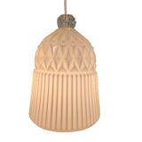 Duo suspensions en verre de couleur blanche