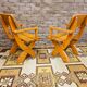 Paire de fauteuils en bois massif 1960