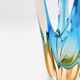 Murano Sommerso Blue Turquoise & Amber Vase Sculpture with 4 Branches 19.5cm