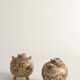 Satsuma Earthenware Vases, Hand-Painted Polychrome, Japan, Set of 2