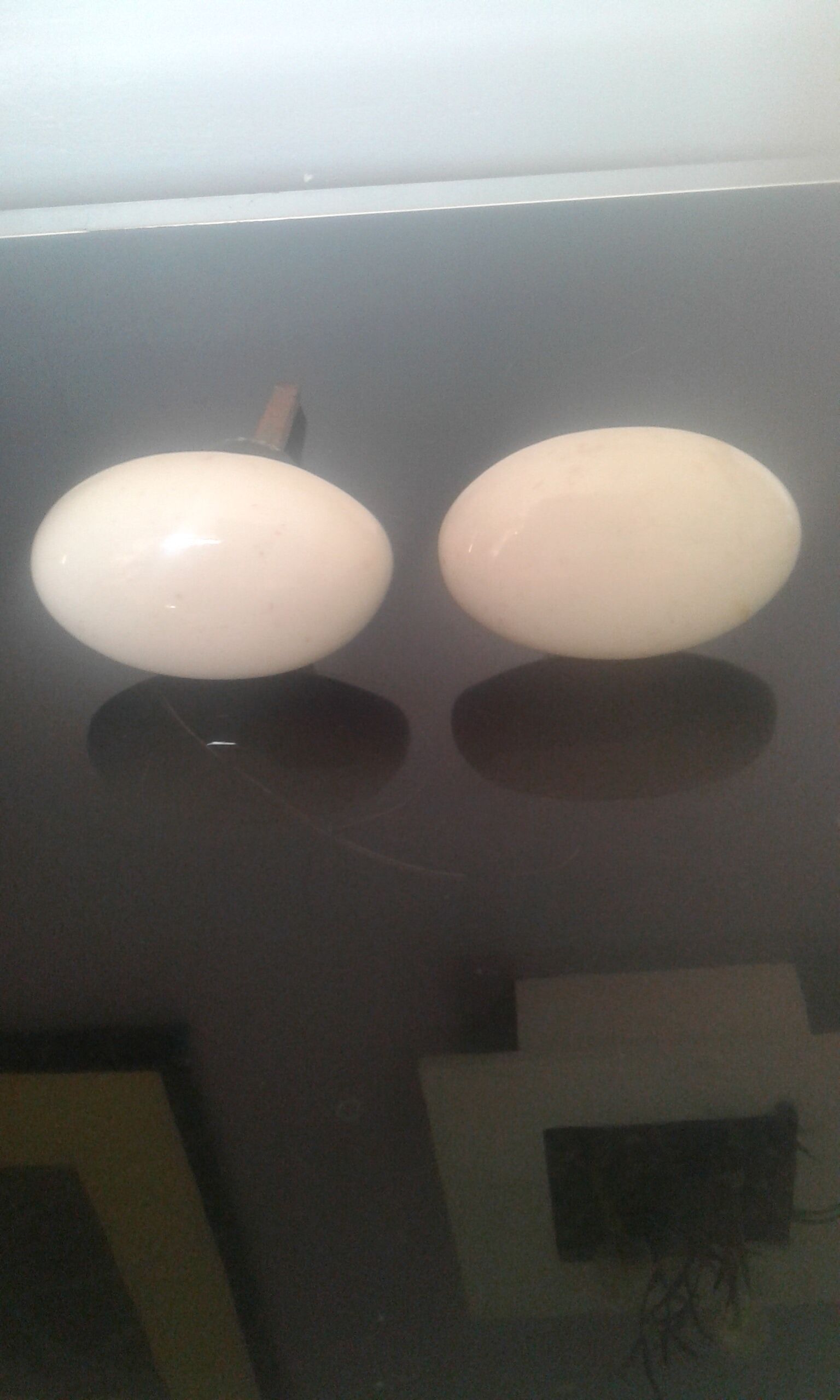 Old pair of porcelain door handles