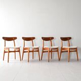 Ensemble de quatre chaises de Hans Wegner