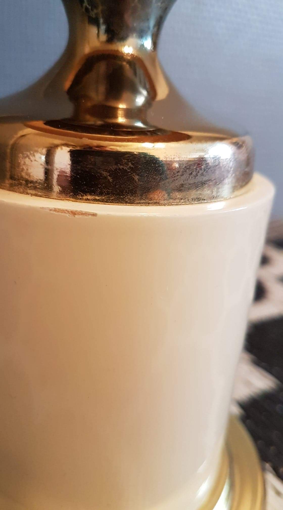 1970s old brass pineapple and gold metal lamp