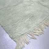 Moroccan Berber rug M'rirt mint green with engraved patterns 3x2.05m