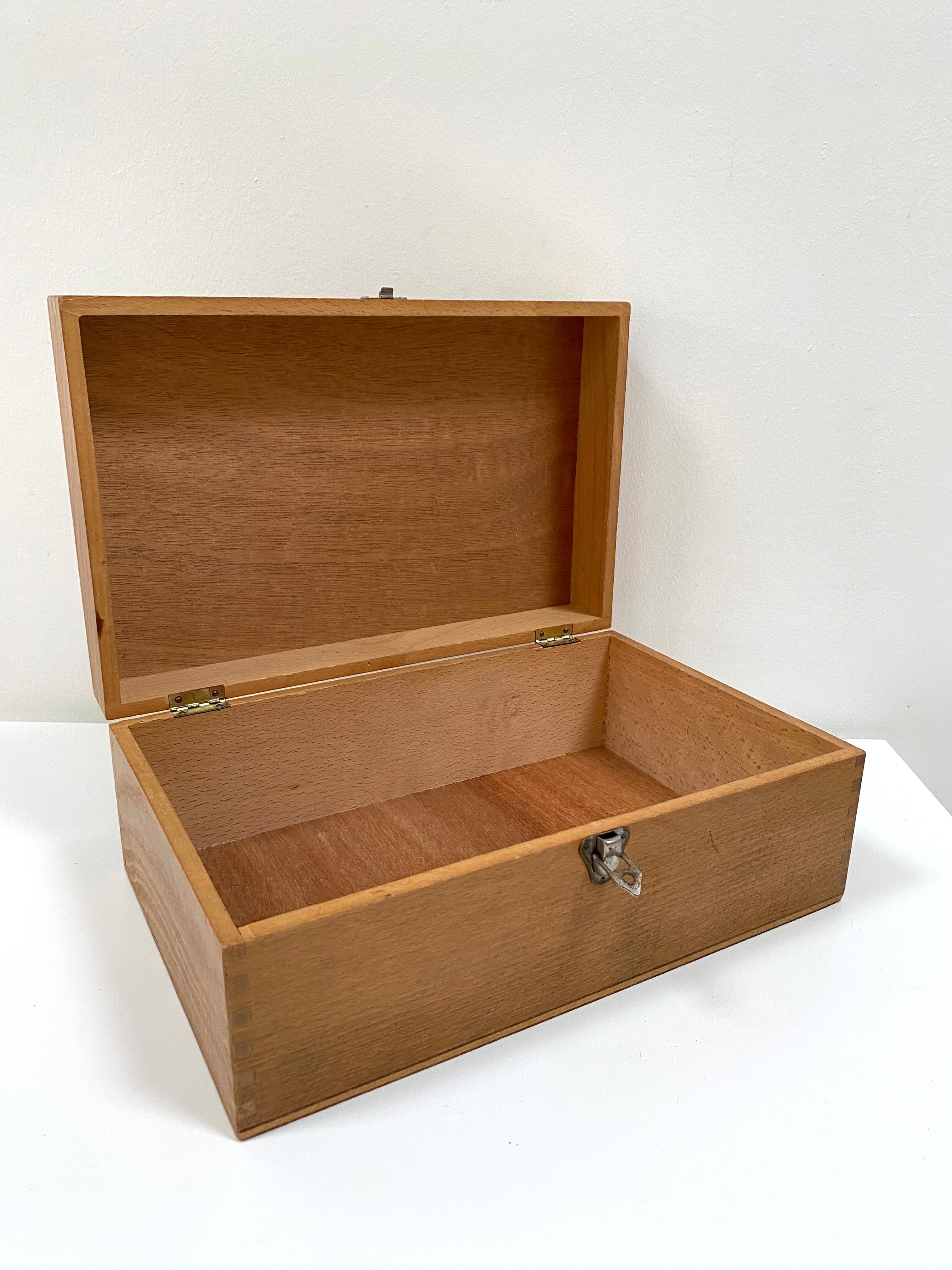 Old wooden box from the 70s