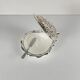Vintage metal butter dish "Oyster" with glass insert, 1970.