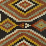 Area kilim rug ,vintage wool turkish handknotted kilim, 235 cmx 122 cm rug