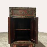 Small vintage Chinese hand painted cabinet / chest of drawers