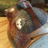 Signed varnished sandstone pitcher