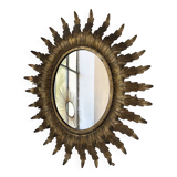 Old flowered sun golden mirror