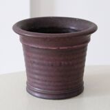 Vintage 1970s purple ceramic planter / flower pot