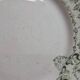 Antique ironstone plate from Creil and Montereau, Compiègne green model.