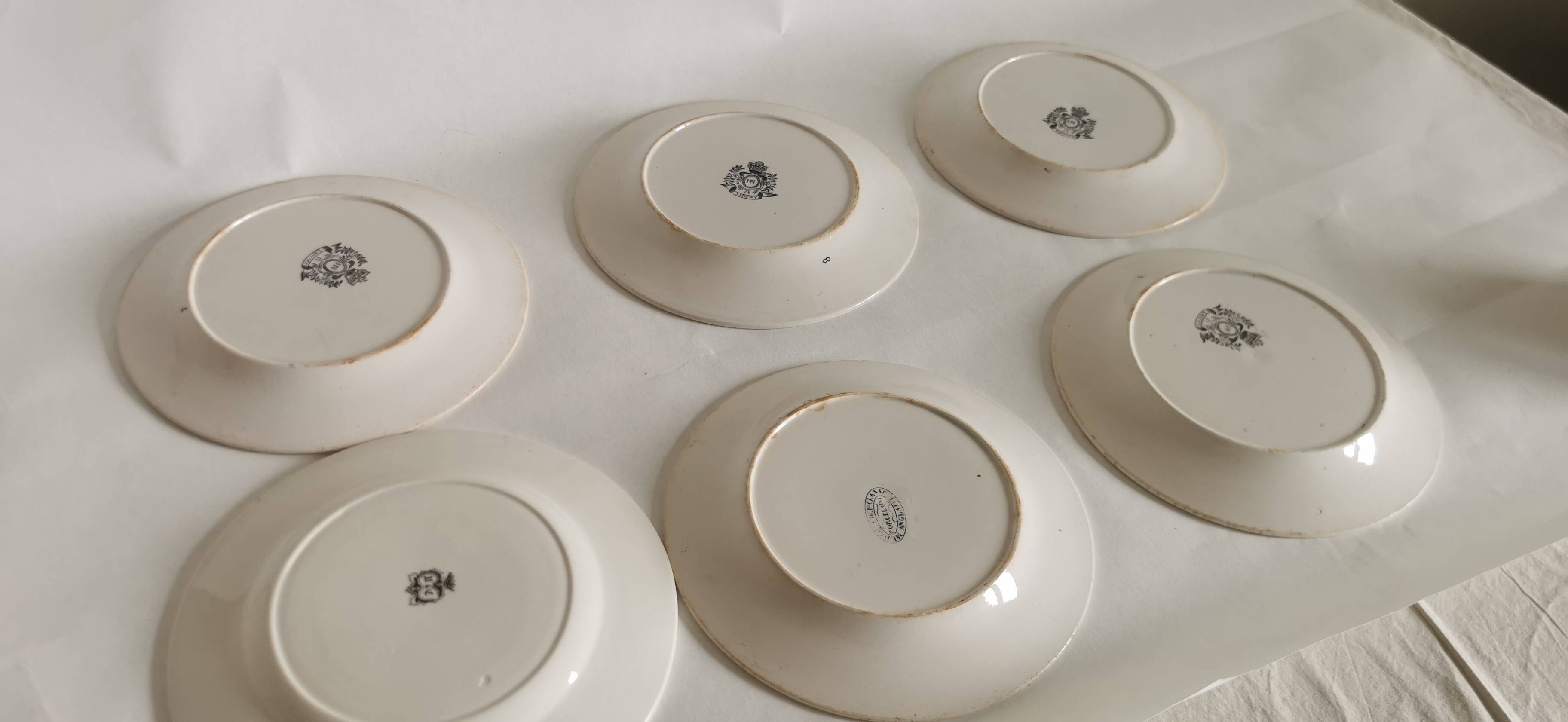 Lot de 6 assiettes en faïence Longwy Huart & Nothomb