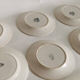 Set of 6 Longwy Huart & Nothomb earthenware plates