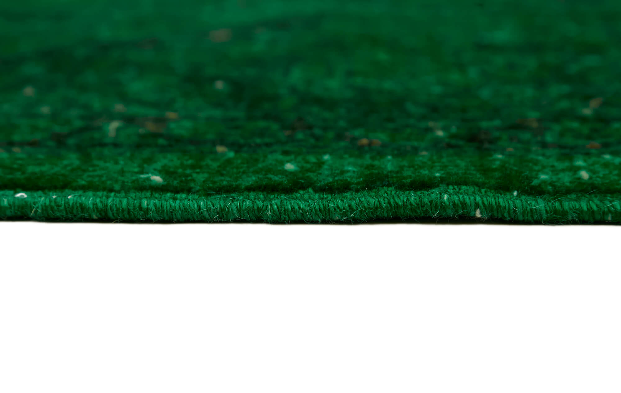 Hand-knotted persian rug 1970s 192 cm x 262 cm green wool carpet