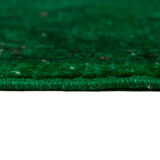 Hand-knotted persian rug 1970s 192 cm x 262 cm green wool carpet