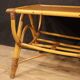Table basse design en bambou et bois tressé des années 70