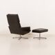 Danish vintage lounge chair with footstool, 1970s