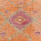 Pastel Tones Geometric Turkish Vintage Hallway Runner Rug, 95x345 Cm
