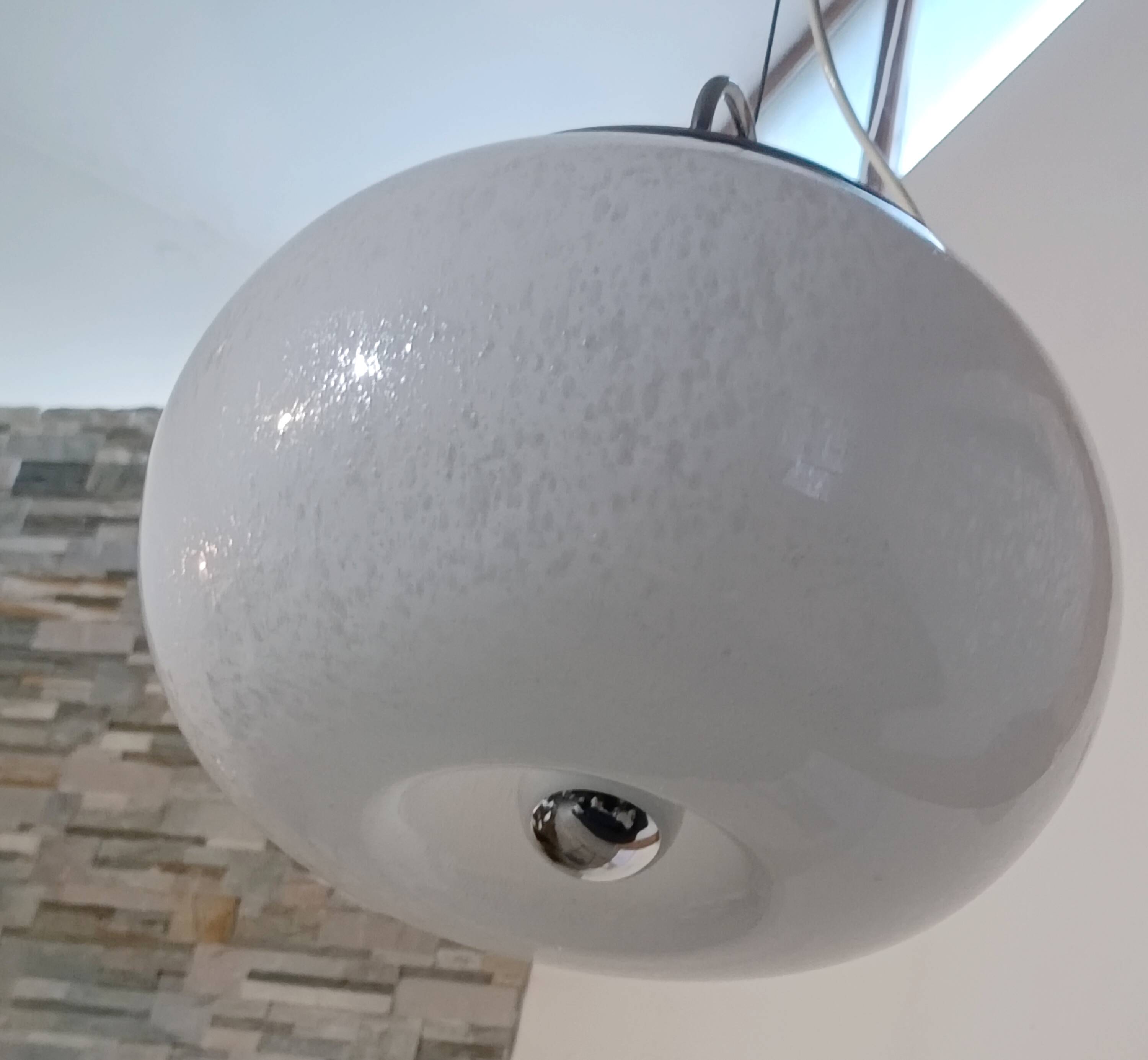 Suspended glass lamp Murano by Mazzega 1970s