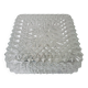 Square molded glass ceiling light "diamond point"