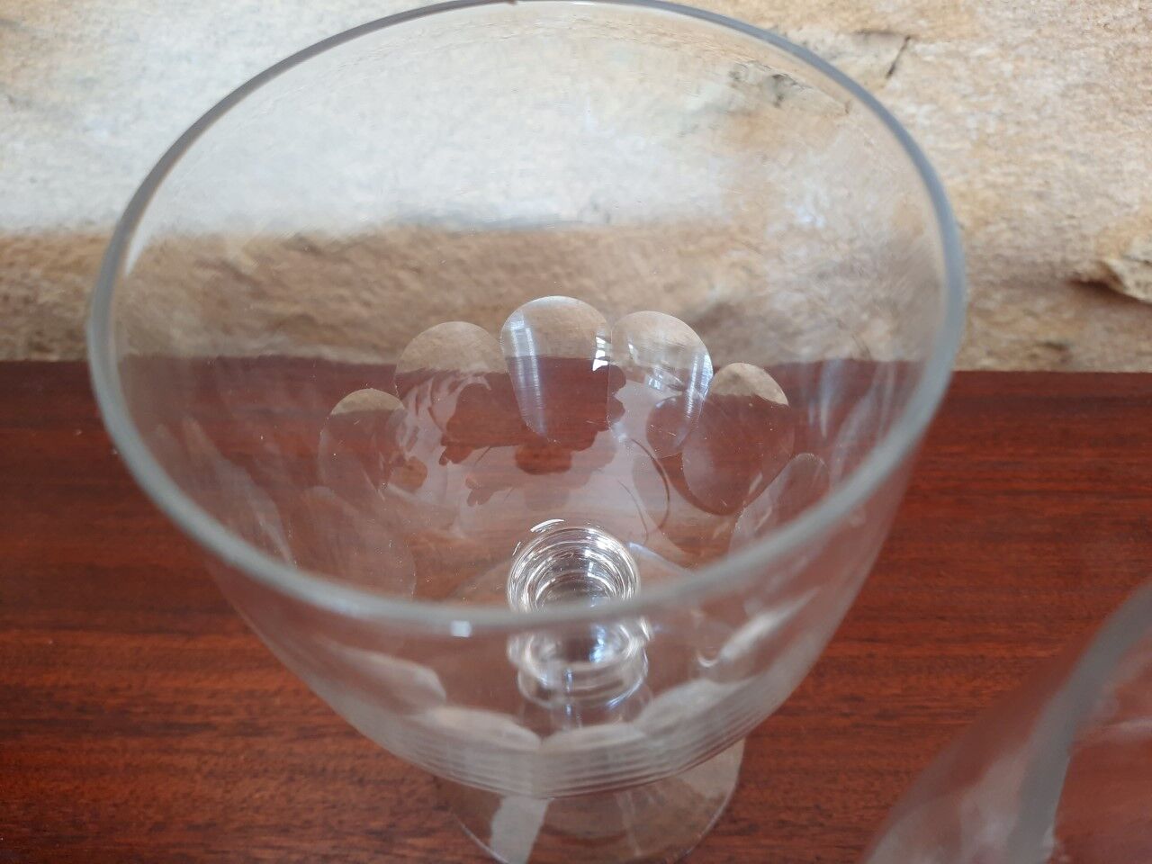 Crystal wine glasses