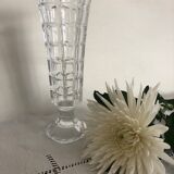 Vase haut verre taillé