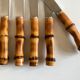 Set of 8 knives bamboo sleeves 1960