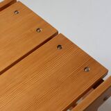 Banc ou table basse en pin blond, Années 70