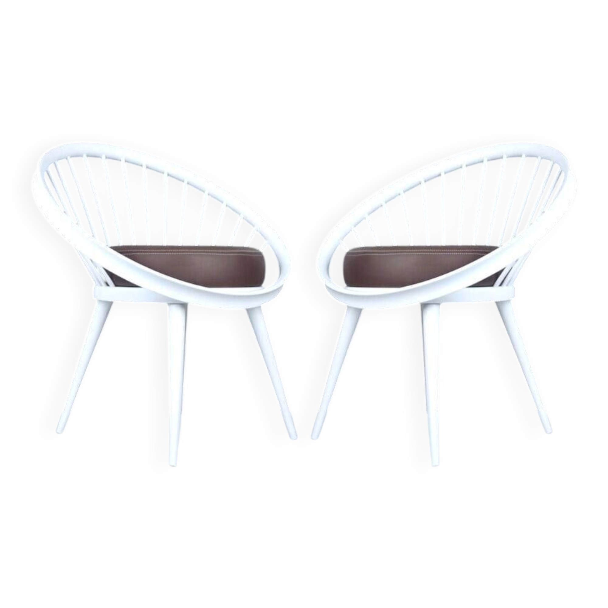 Paire de chaises de salon danoises vintage