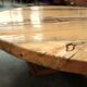 Monumental Artisan-Crafted Mixed Wood Round Coffee Table