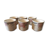 Set of 6 large flower cups
