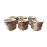 Lot de 6 grosses tasses fleuries