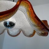 Murano glass flower pendant light from the 70s