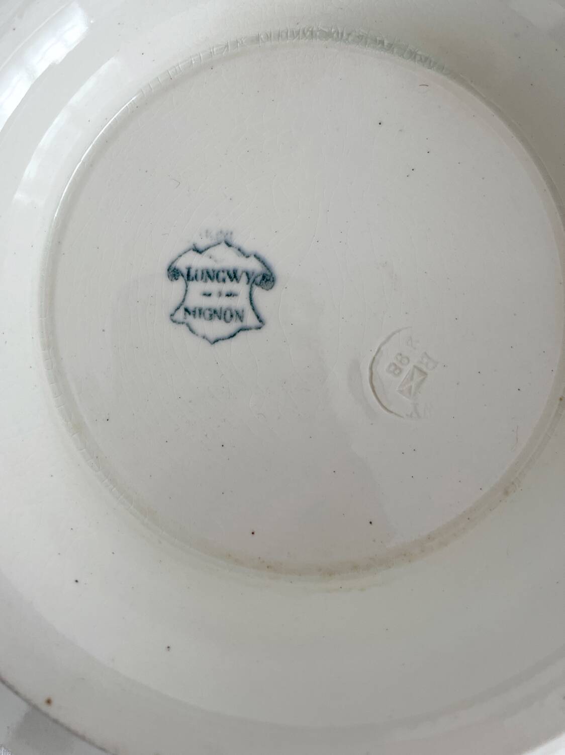 Longwy “Mignon” low ironstone fruit bowl