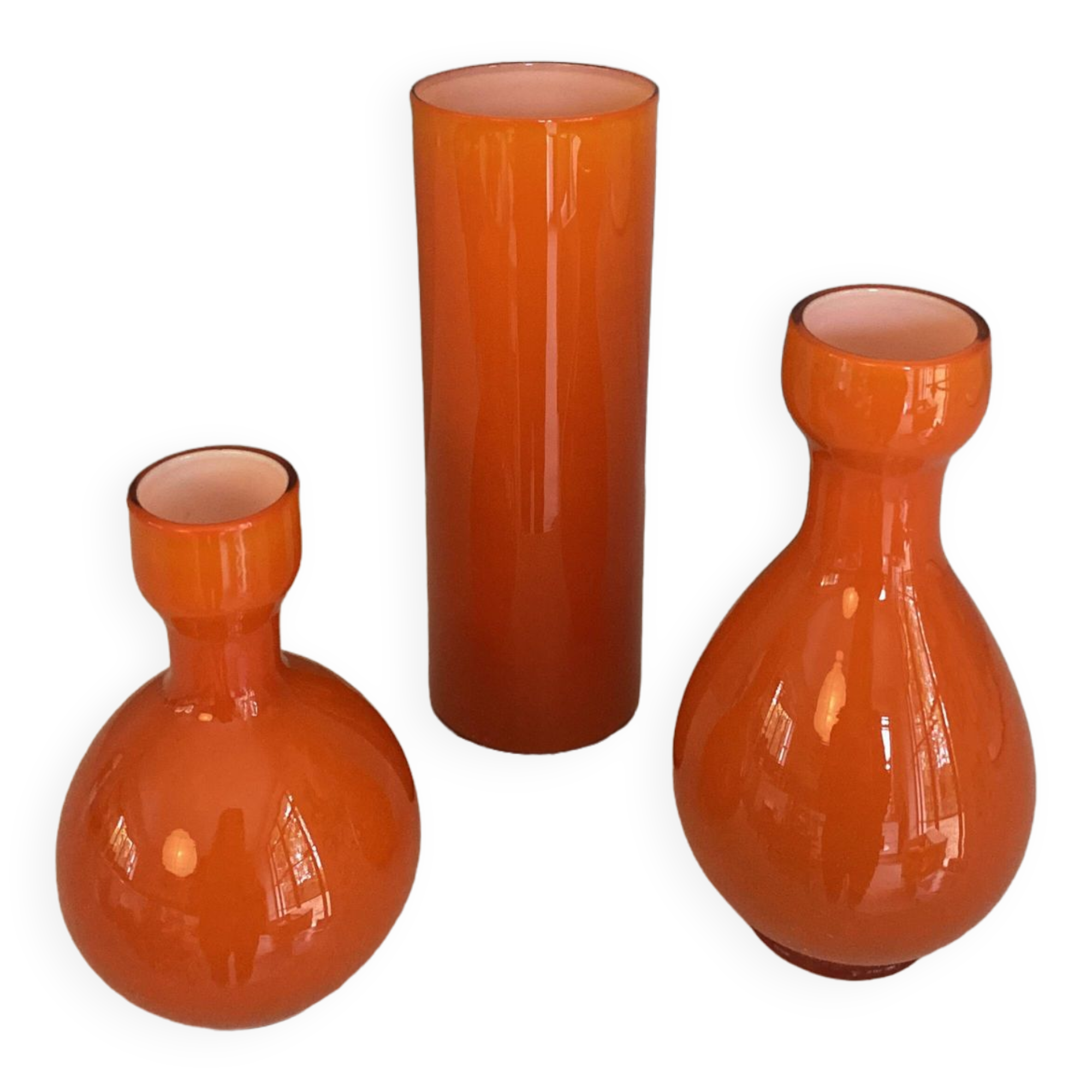 3 Swedish glass vases from the 70s