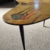 Table d’appoint peinte à la main par Decalage, Italie 1957