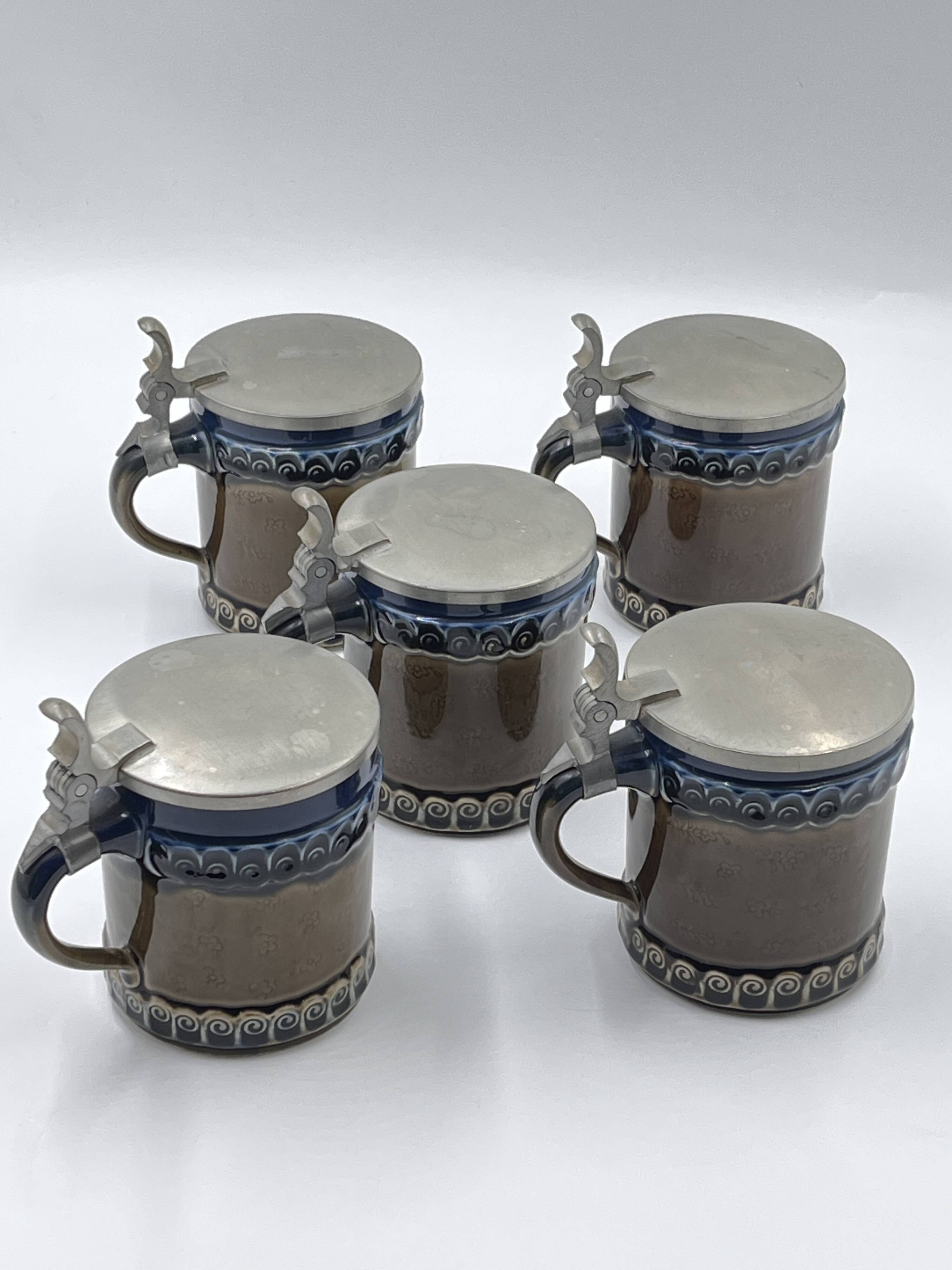 Lot de 5 chopes en céramique Rosenthal