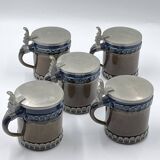 Set of 5 Rosenthal ceramic mugs