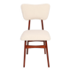 Beech wood armchair in cherry colour with cream boucle fabric - 20th century, Europe, 1960.