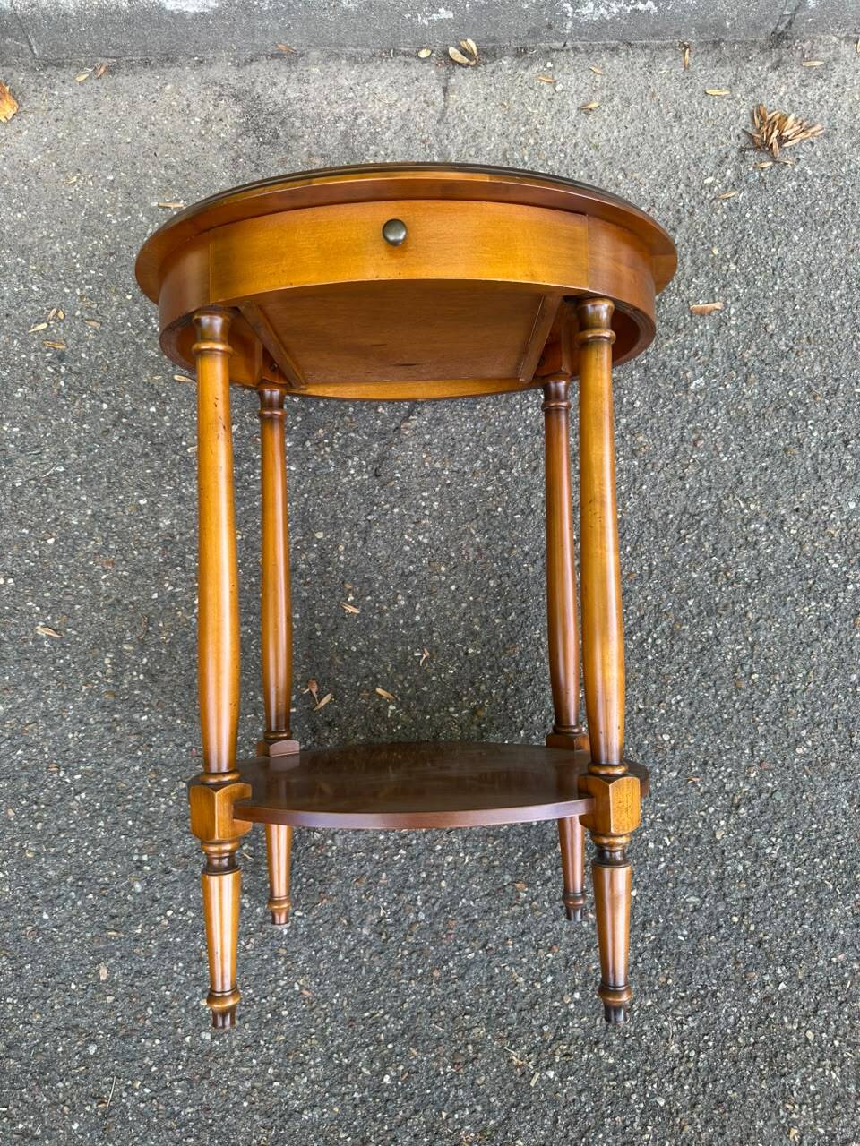 Bouillotte table guéridon oval in Louis XVI style certified NF Furniture